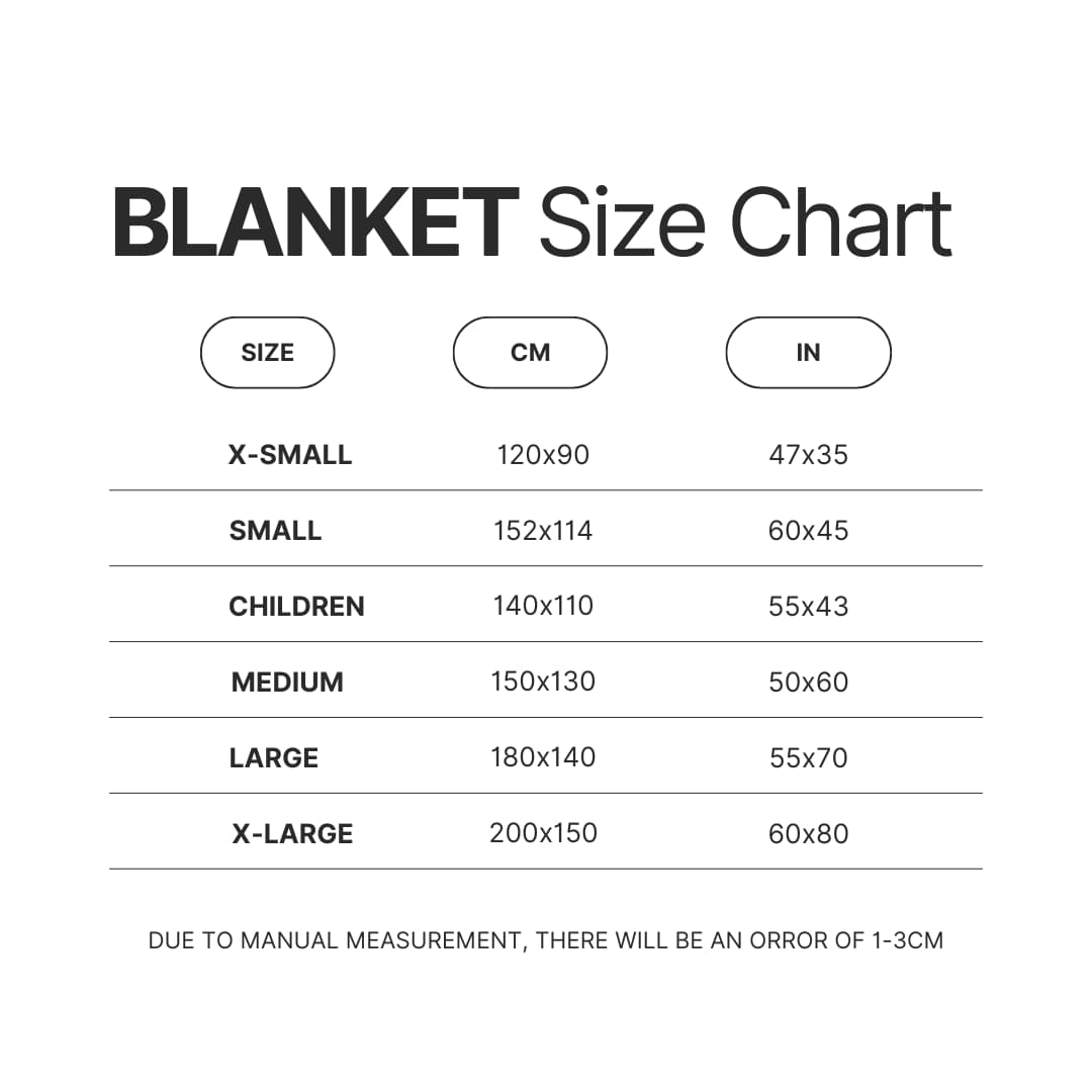 Blanket Size Chart - LankyBox UK Store
