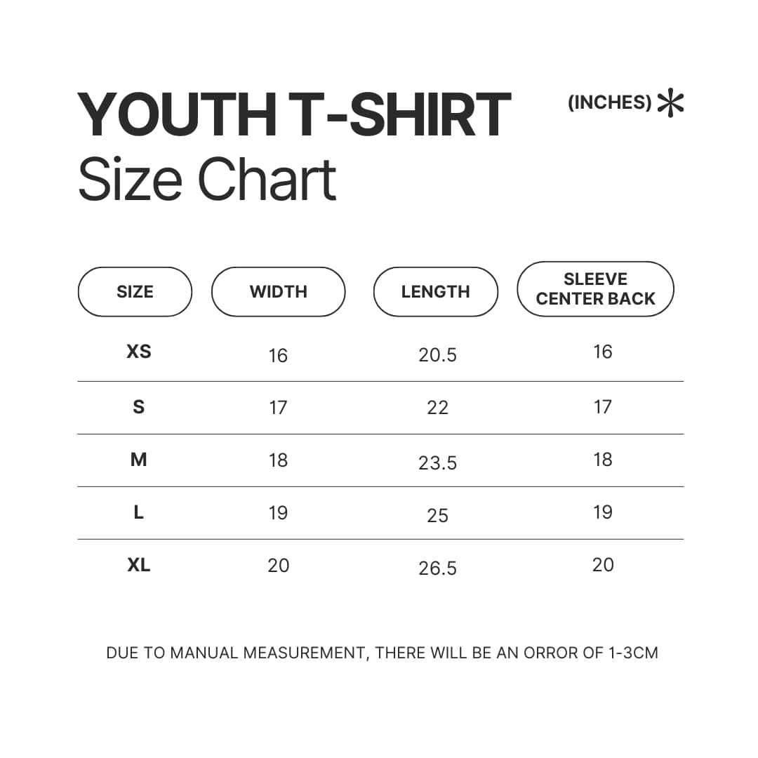 Youth T shirt Size Chart - LankyBox UK Store