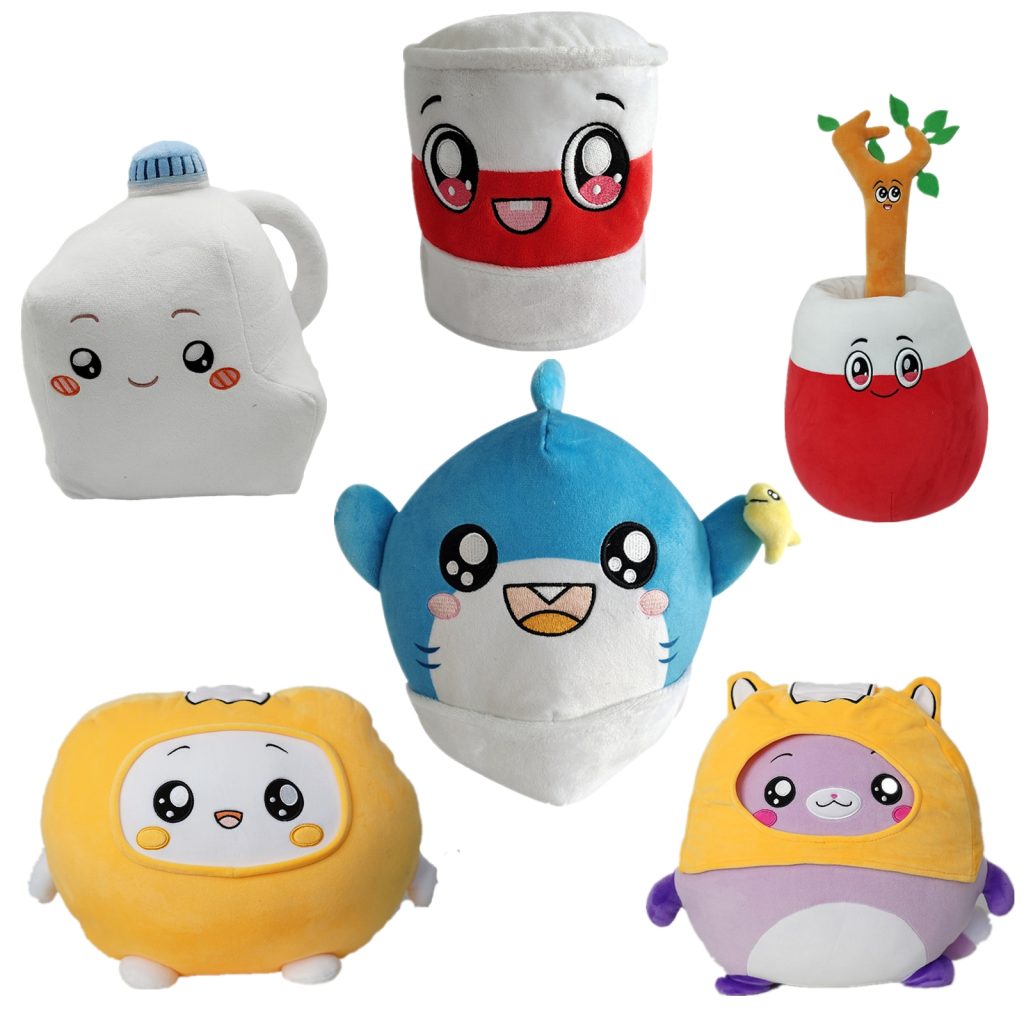 2022 New Baby Milky Plush Toy Fat Lankyboxs Thicc Foxy Shark Rocky Boxy Foxy Round Shape - LankyBox UK Store