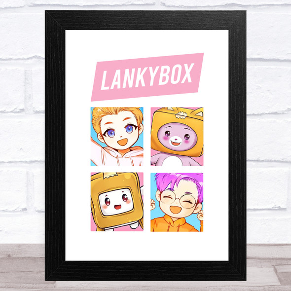Lankybox Justin Adam Boxy & Foxy Wall Art Print