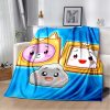 Happy Rocky And Foxy And Boxy Lankybox Soft Plush Blanket Flannel Blanket Throw Blanket for Living 25 - LankyBox UK Store