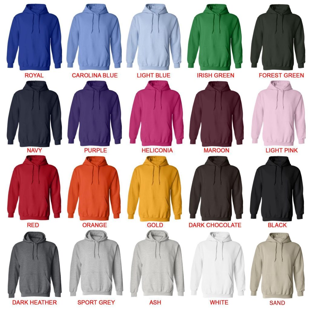 hoodie color chart - LankyBox UK Store