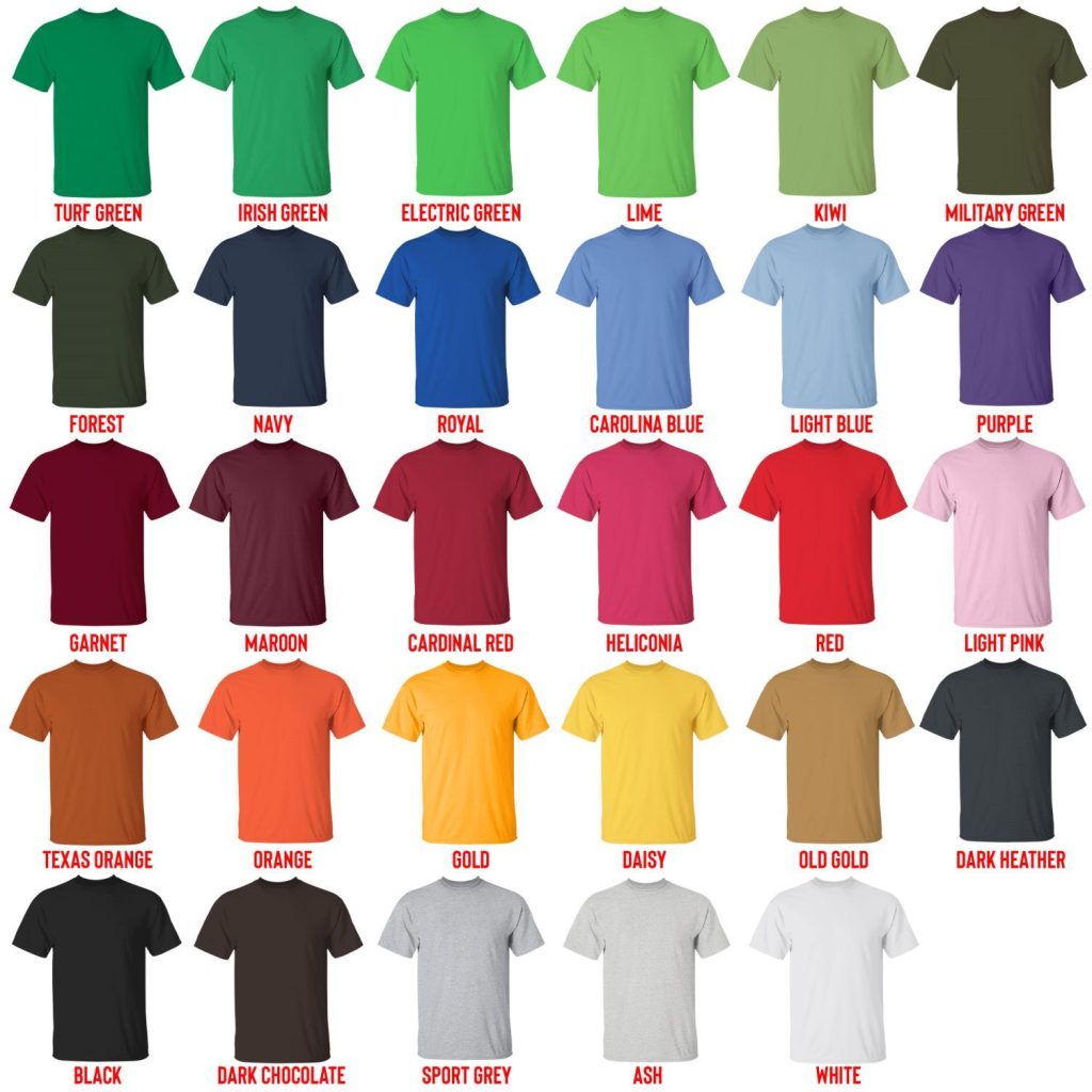 t shirt color chart - LankyBox UK Store
