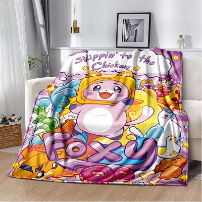 Happy Rocky And Foxy And Boxy Lankybox Soft Plush Blanket Flannel Blanket Throw Blanket for Living 3 - LankyBox UK Store
